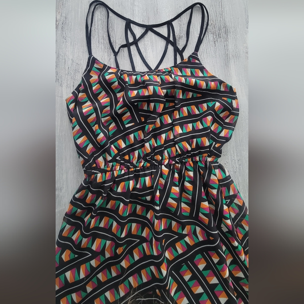 Charlotte Russe Multicolor Strappy Maxi Dress